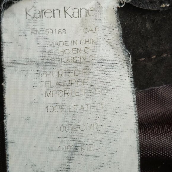 Y2K Karen Kane Lifestyle Womens High Rise Suede Leather Pants Size 8 Black Lined - Picture 6 of 11